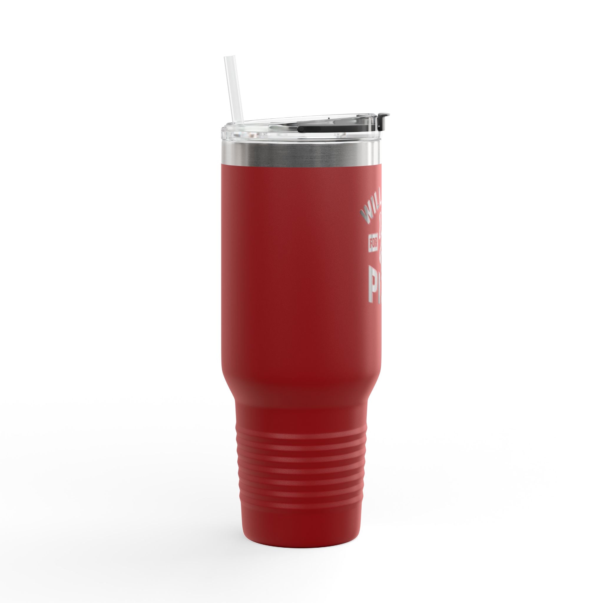 Will Squat for Pizza Insulated Travel Mug | 40oz Tumbler