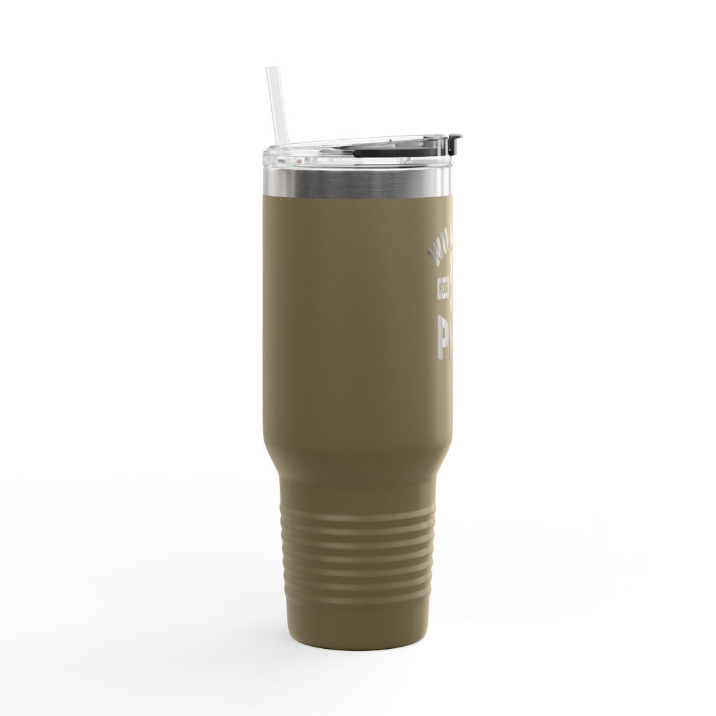 Will Squat for Pizza Insulated Travel Mug | 40oz Tumbler