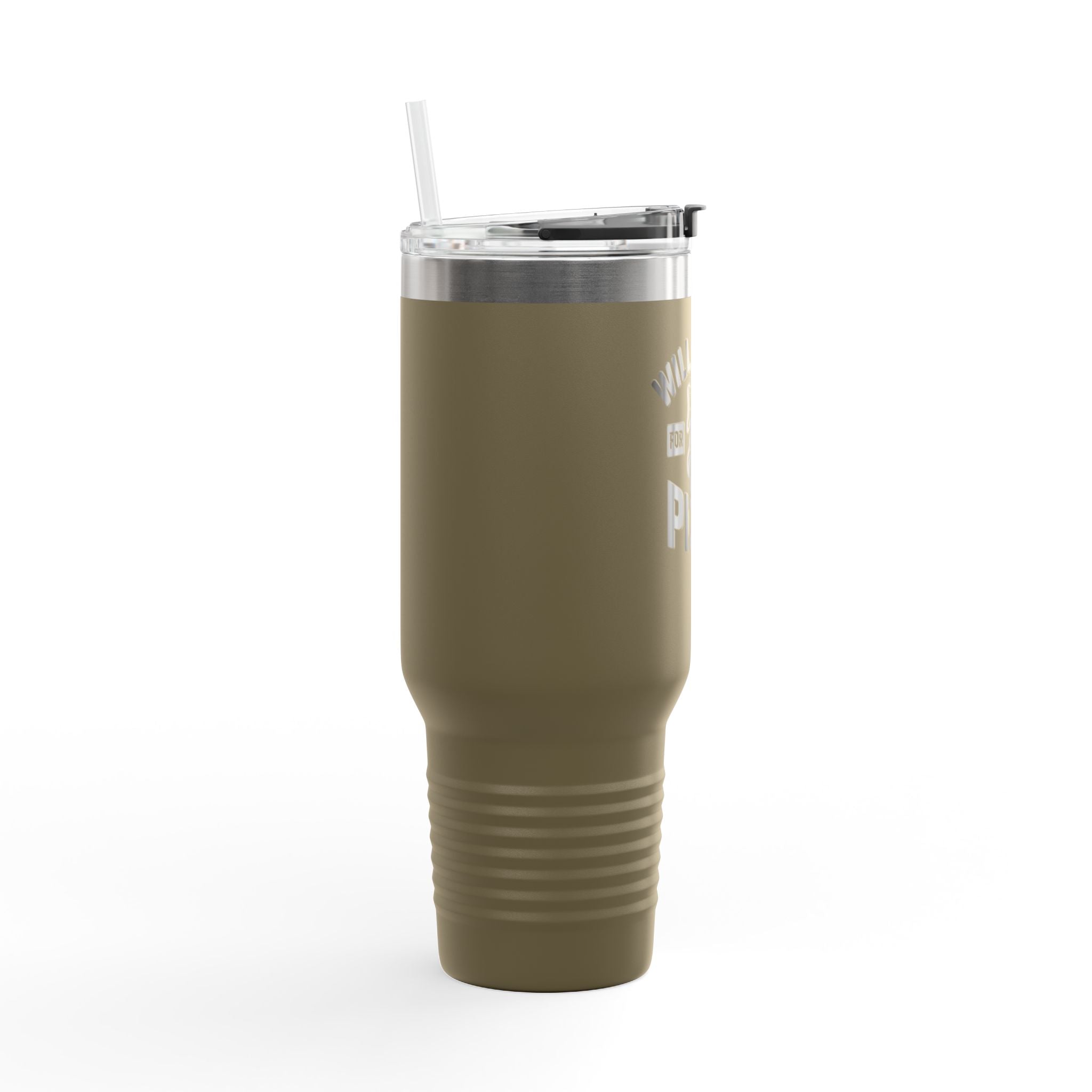 Will Squat for Pizza Insulated Travel Mug | 40oz Tumbler